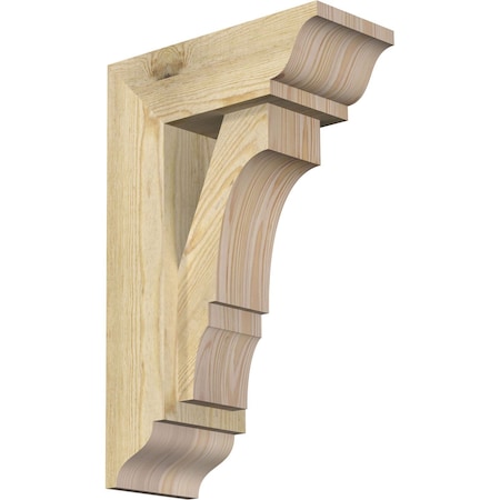 Ekena Millwork Balboa Traditional Rough Sawn Bracket w/ Offset Brace, Douglas Fir, 6"W x 14"D x 22"H BKT0604X14X22BOA01RDF